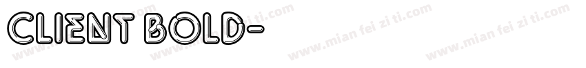 Client Bold字体转换